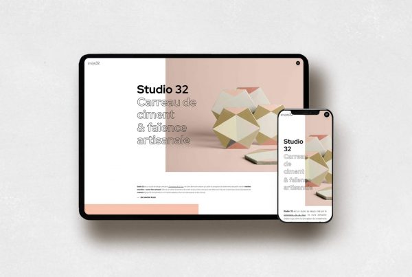 Présentation du site Studio 32 sur mobile et tablette